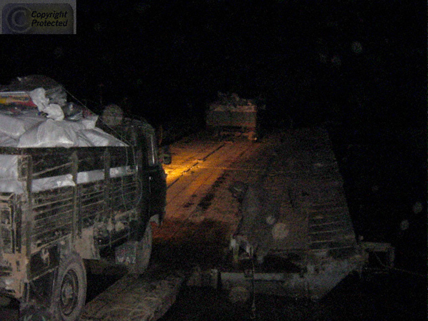 Truck Boarding Ferry to Afghanistan